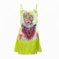 Female Portrait Lace Print Suspender Dress