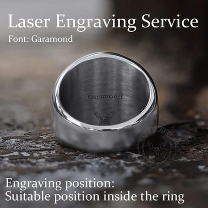 Fenrir Wolf Amulet Signet Viking Ring