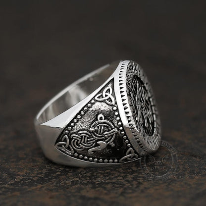 Fenrir Wolf Amulet Signet Viking Ring