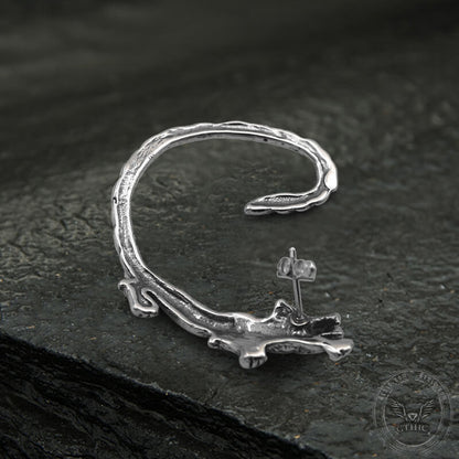 Ferocious Wolf Stainless Steel Stud Earrings