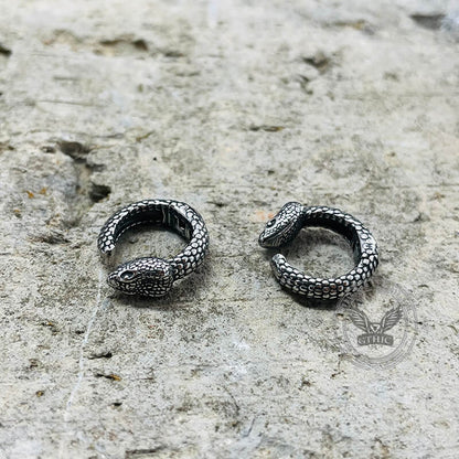 Fierce Snake Stainless Steel Ear Cuffs