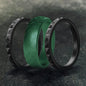 Fish Scale 3-Piece Stacking Silicone Band Ring