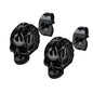 Flame Skull Gothic Unisex Stud Earrings