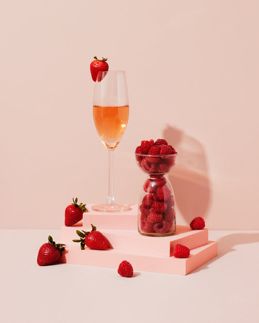 pink bubbly rosé flavor oil
