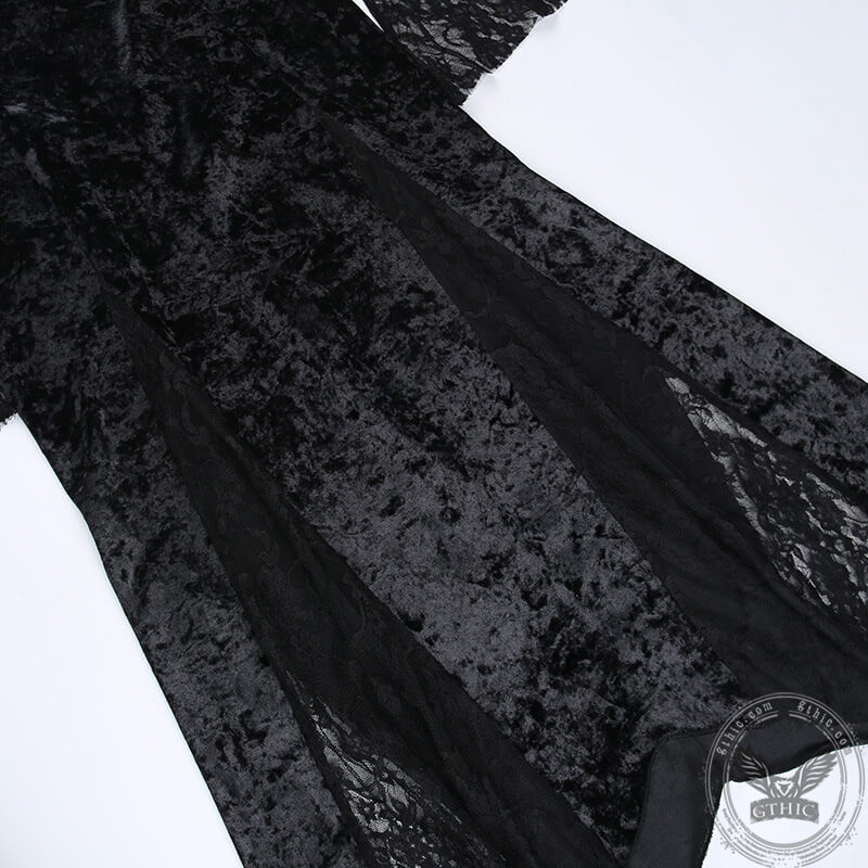 Floral Pattern Polyester Gothic Cheongsam Dress