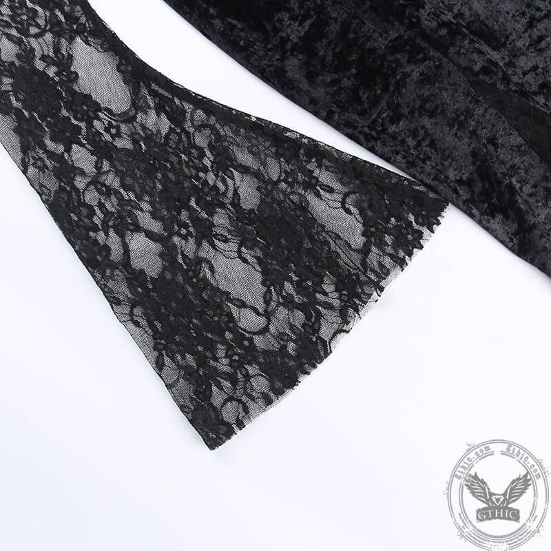 Floral Pattern Polyester Gothic Cheongsam Dress