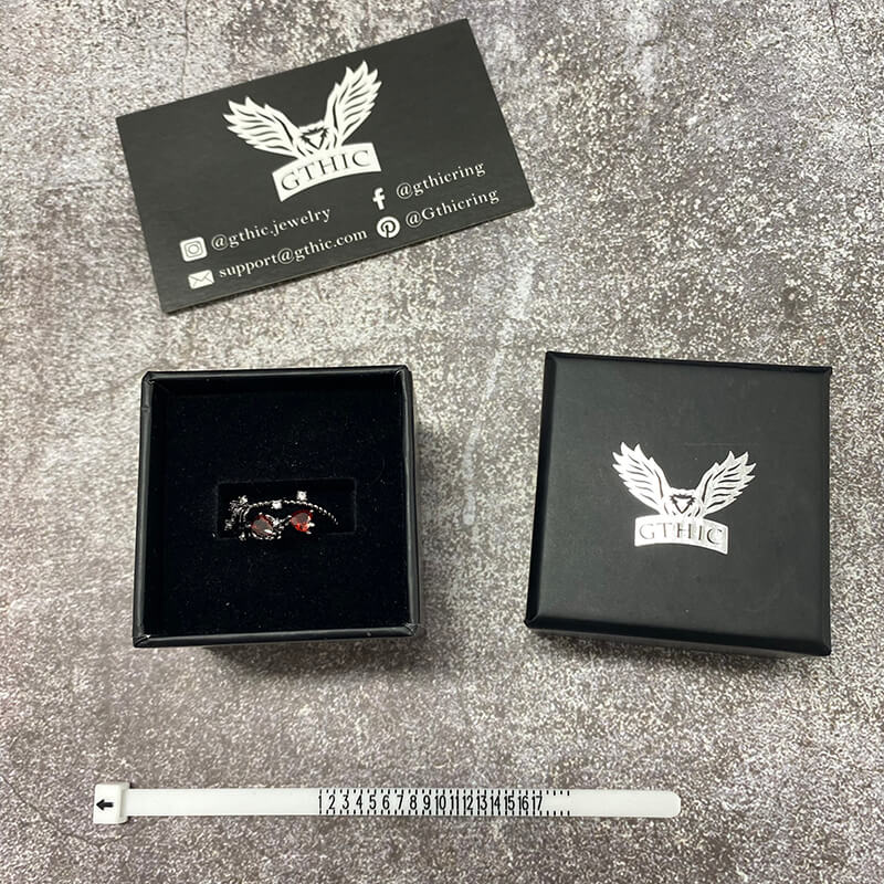 Flower Shape Alloy Adjustable Gothic Ring