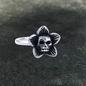 Flower Skull Stainless Steel Ring