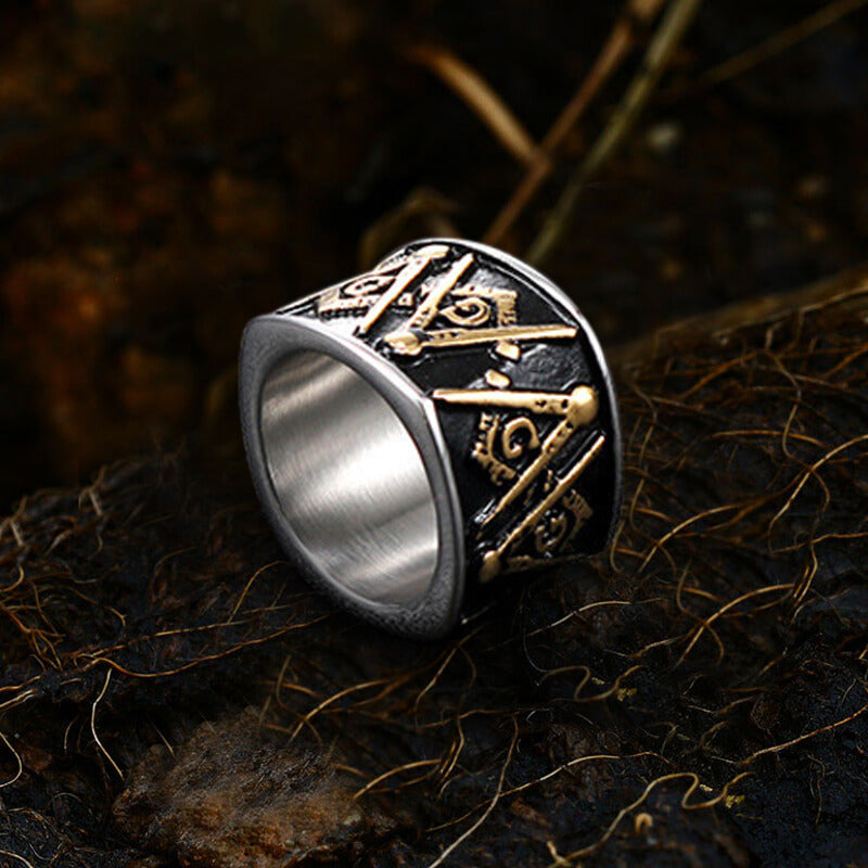 Freemason Logo Stainless Steel Masonic Ring