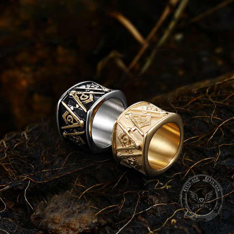 Freemason Logo Stainless Steel Masonic Ring