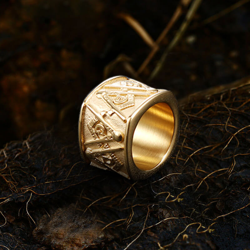 Freemason Logo Stainless Steel Masonic Ring