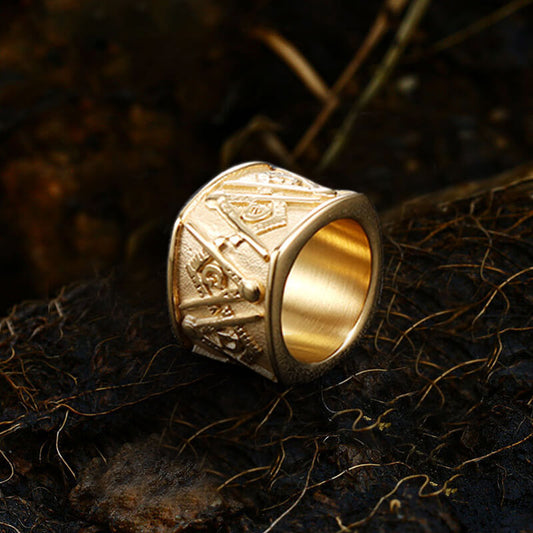 Freemason Logo Stainless Steel Masonic Ring