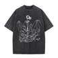 Fruit Bat Skeleton Washed Gothic T-shirt