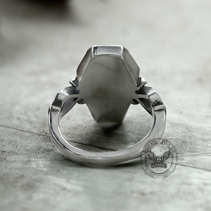 Funeral Of Rose Stainless Steel Coffin Ring