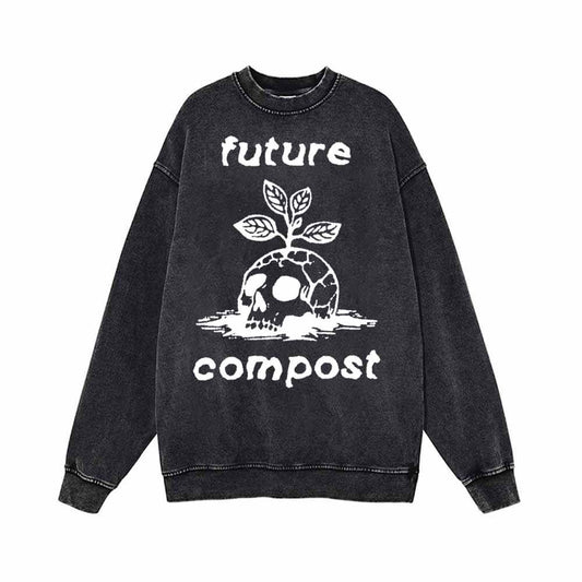 Future Compost Skull Vintage Washed Sweatshirt