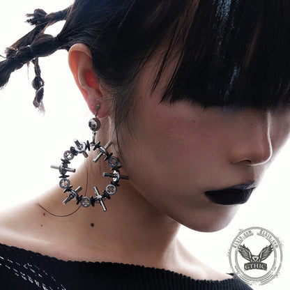 Futuristic Mechanical Titanium Steel Earrings