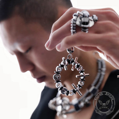 Futuristic Mechanical Titanium Steel Earrings