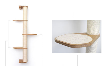 Wall Mounted Cat Climbing Pole - Sisal