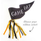 Black Game Day Party Pennant