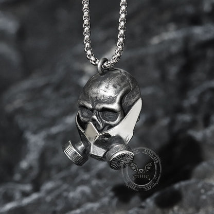 Gas Mask Skull Stainless Steel Pendant