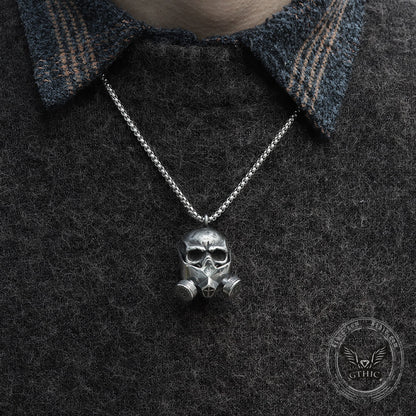 Gas Mask Skull Stainless Steel Pendant
