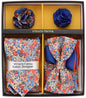 Vittorio Farina Men's Design Necktie, Bow Tie, Pocket Squares and Flower Lapel Pin in a Gift Box