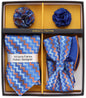 Vittorio Farina Men's Design Necktie, Bow Tie, Pocket Squares and Flower Lapel Pin in a Gift Box