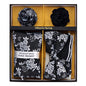 Vittorio Farina Men's Design Necktie, Bow Tie, Pocket Squares and Flower Lapel Pin in a Gift Box