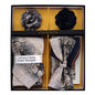 Vittorio Farina Men's Design Necktie, Bow Tie, Pocket Squares and Flower Lapel Pin in a Gift Box