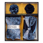 Vittorio Farina Men's Design Necktie, Bow Tie, Pocket Squares and Flower Lapel Pin in a Gift Box