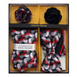 Vittorio Farina Men's Design Necktie, Bow Tie, Pocket Squares and Flower Lapel Pin in a Gift Box