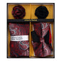 Vittorio Farina Men's Design Necktie, Bow Tie, Pocket Squares and Flower Lapel Pin in a Gift Box