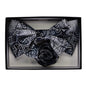 Vittorio Farina Men's Design XL Bow Tie, Pocket Square and Flower Lapel Pin in Gift Box