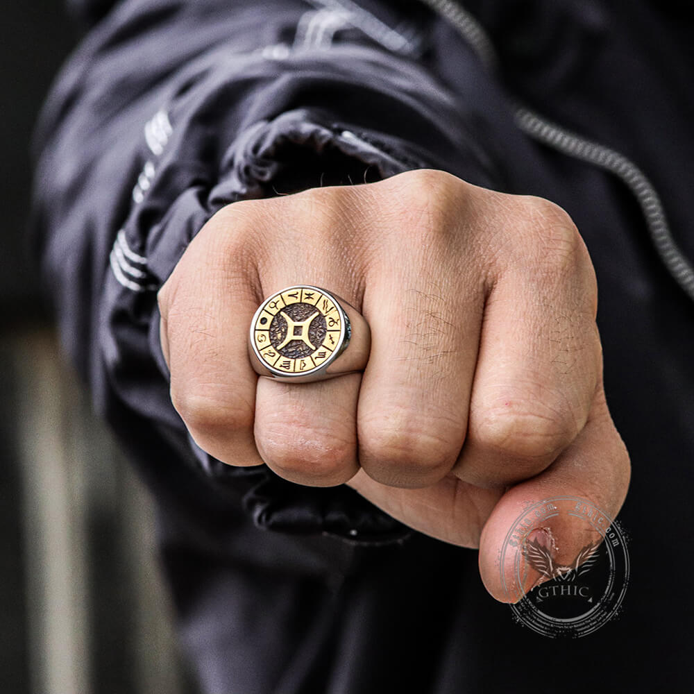 Gemini Stainless Steel Ring
