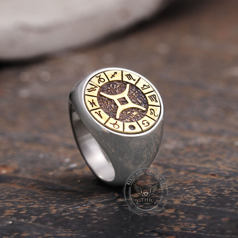 Gemini Stainless Steel Ring