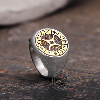 Gemini Stainless Steel Ring