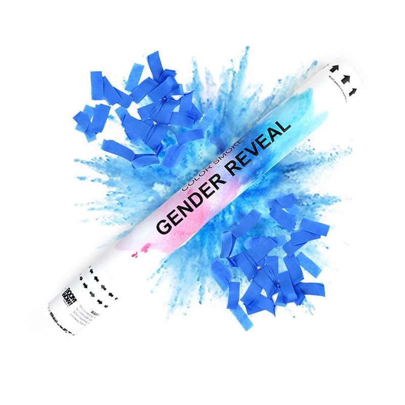 Blue Gender Reveal Confetti & Powder Cannons (8 Pack)