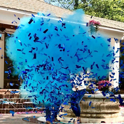 Blue Gender Reveal Confetti & Powder Cannons (8 Pack)