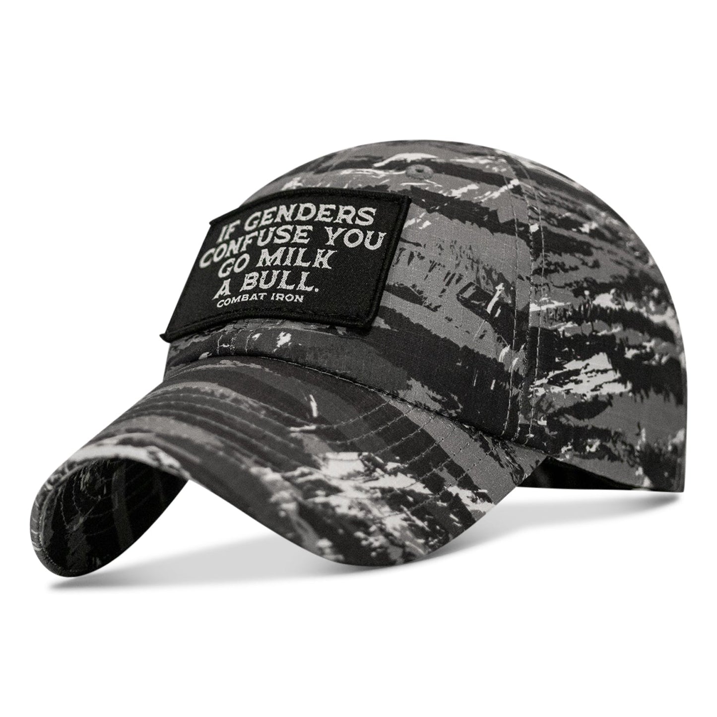 If Gender Confuses You Go Milk A Bull Patch Ripstop Hat