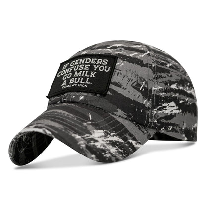 If Gender Confuses You Go Milk A Bull Patch Ripstop Hat
