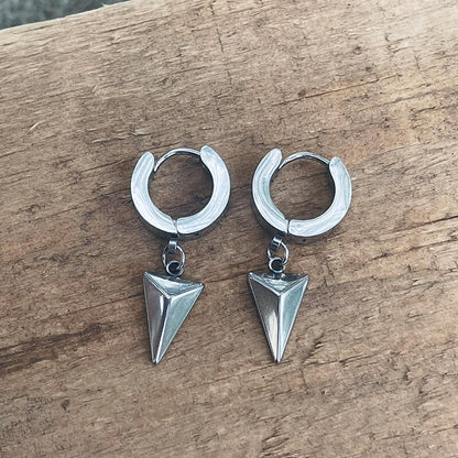 Geometric Stainless Steel Hoop Earrings
