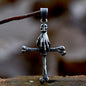 Ghost Hand Stainless Steel Skull Pendant