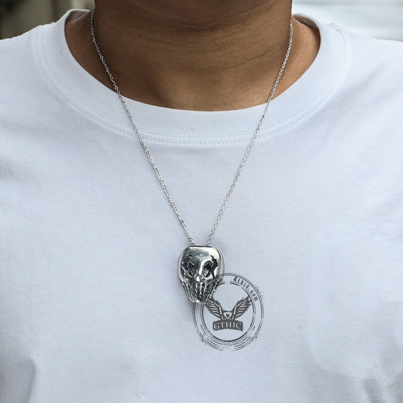 Ghost Head Stainless Steel Skull Pendant