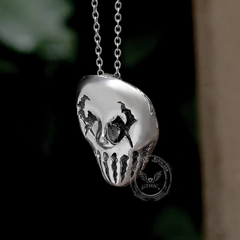Ghost Head Stainless Steel Skull Pendant