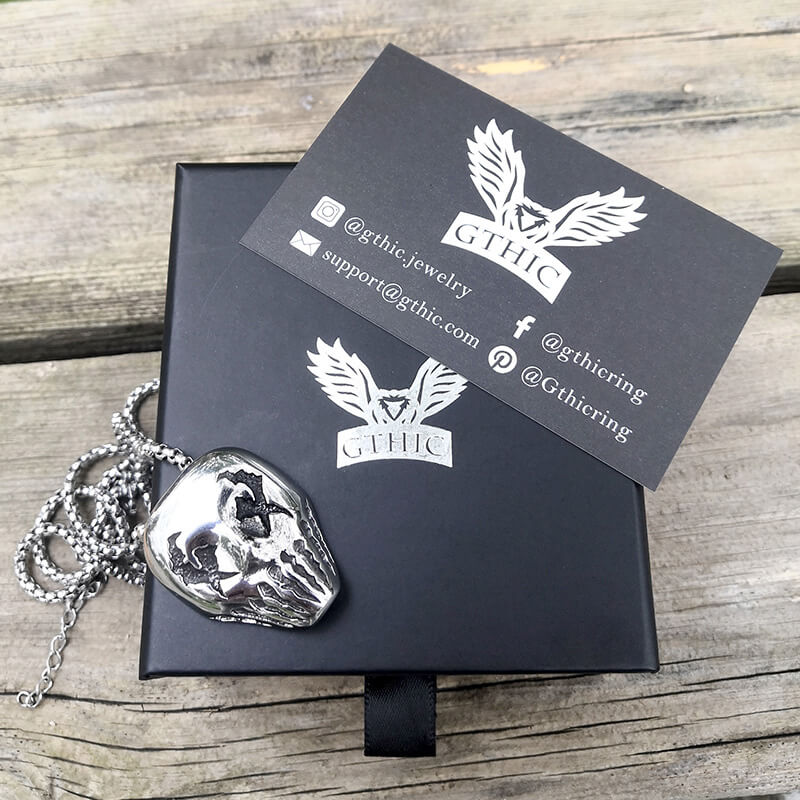 Ghost Head Stainless Steel Skull Pendant