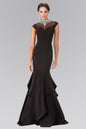 Illusion Sweetheart Mermaid Line Dress Accented with Stone Beaded Neck