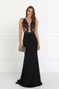 Sleeveless Lace Embellished Long Dress