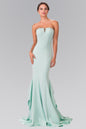 Strapless Long Dress with Beading Along The Top of The Bodice