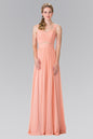 leated Bodice Bridesmaids Long Dress