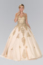Tulle Sweetheart Ball Gown with Embroidery and Beads - Mask Not Included